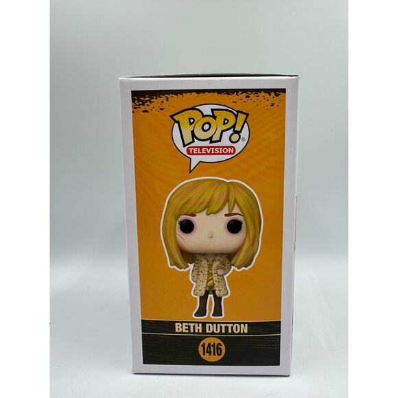 Funko Pop YELLOWSTONE BETH DUTTON 1416 Metallic Wedding Yellow Dress w/protector - Picture 4 of 6